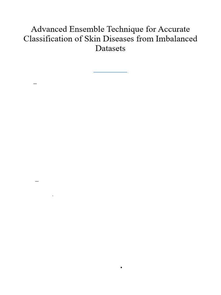 Advanced Ensemble Technique For Accurate Classification of Skin ...