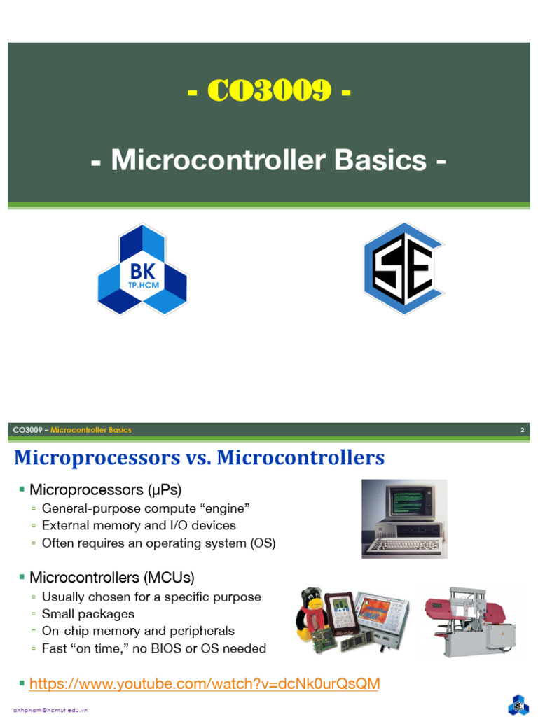 1.2 Microcontroller Basics | PDF | Microcontroller | Analog To Digital ...