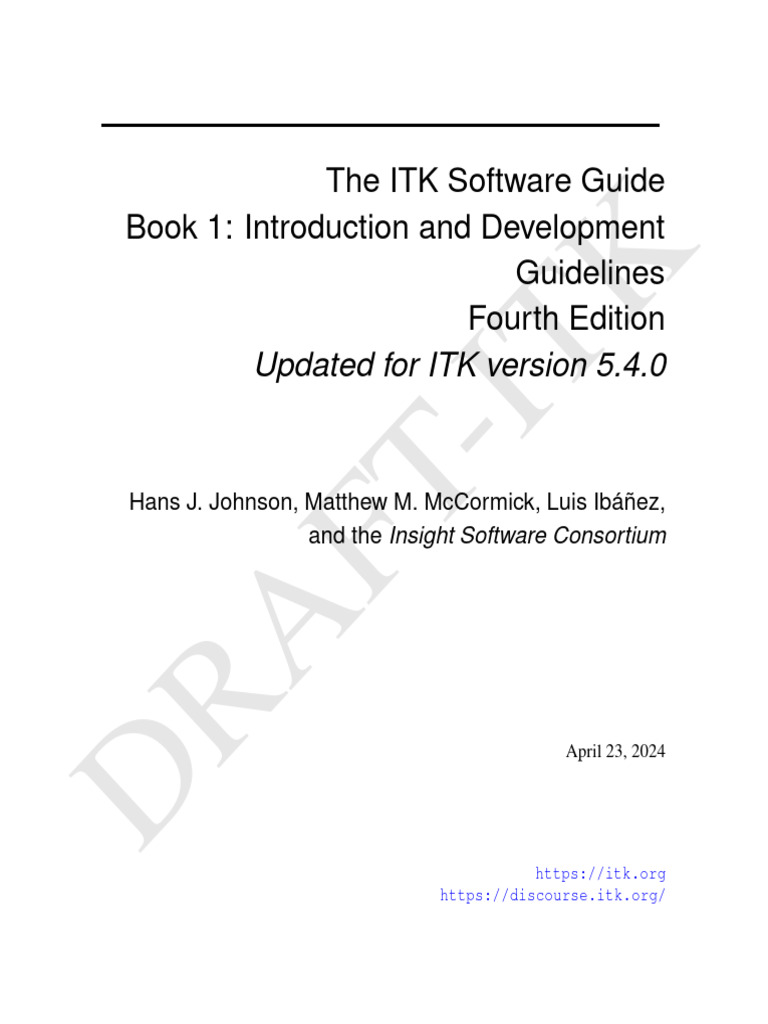 ITK Software Guide: Development Basics | PDF | Software Engineering ...