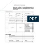 DECLARACIÓN JURADA DOCENTES