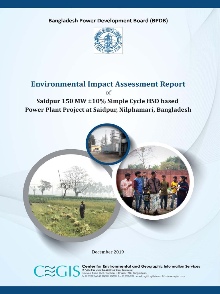 EIA Report for Saidpur 150 MW Power Plant | PDF | Waste | Environmental ...