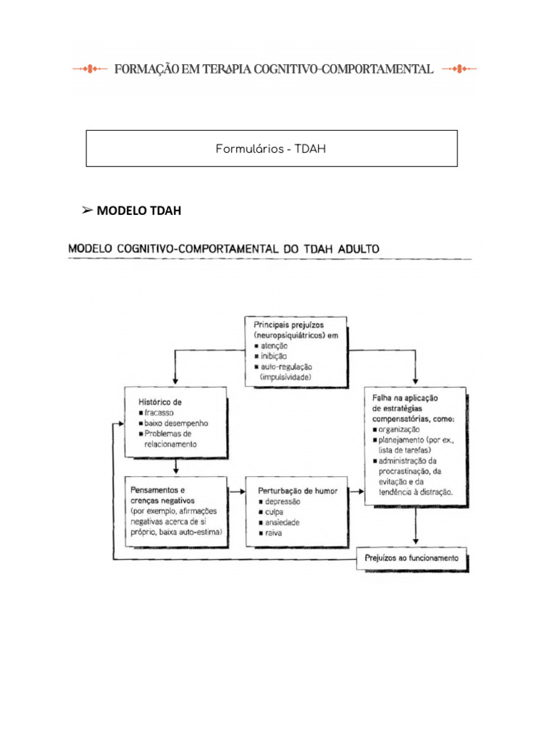 Formulários e Estratégias para TDAH | PDF