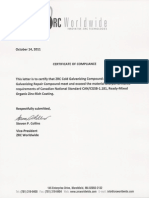 CAN/CGSB 1.181 Certificat ZRC Letter