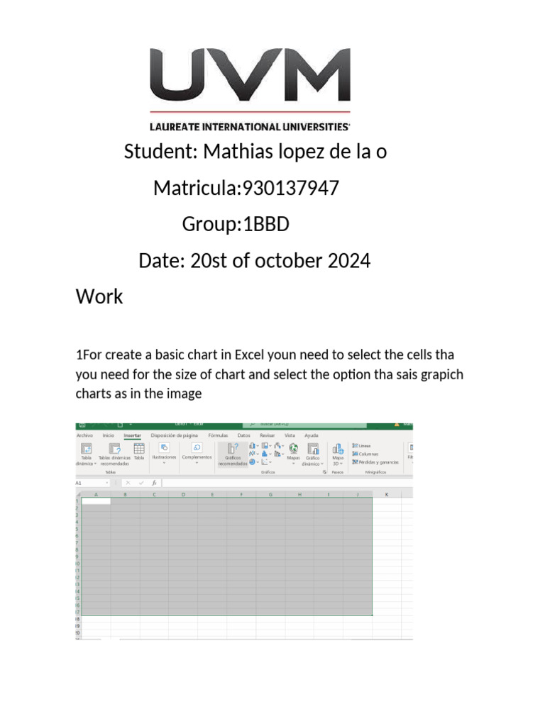Excel Chart Creation and Tips Guide | PDF