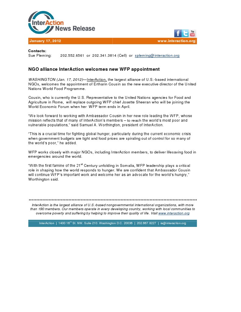 1-17-12 WFP Appointment Statement | PDF