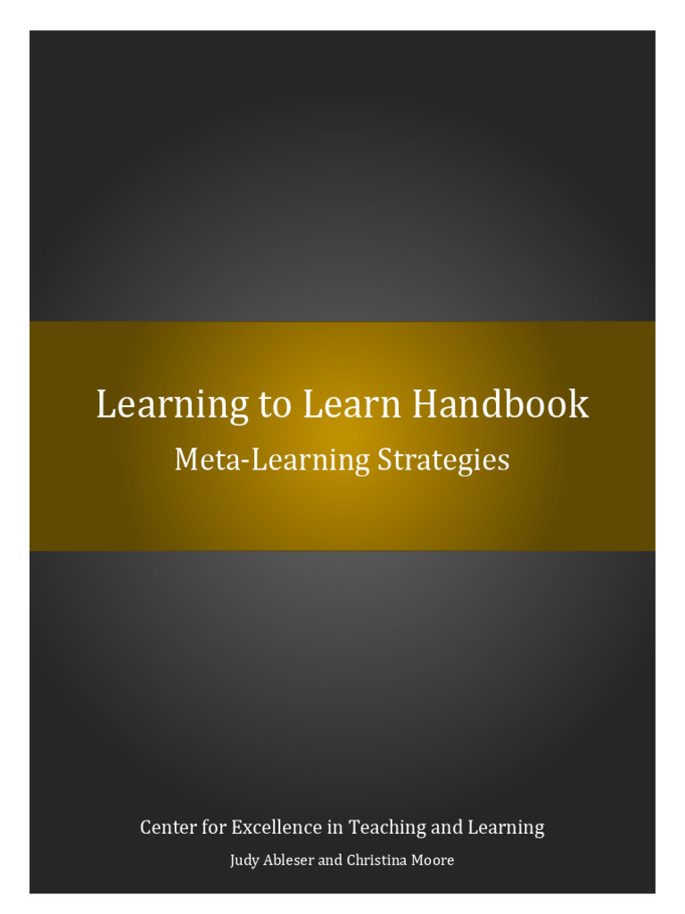Learning To Learn Workbook | PDF | Motivational | Motivation