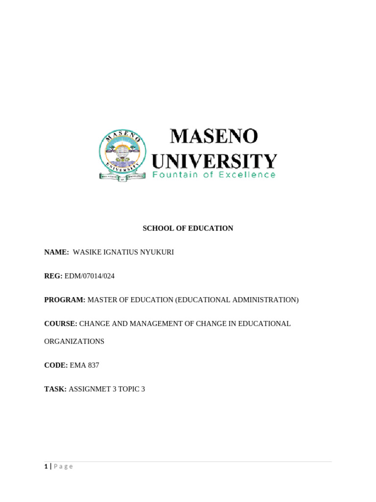 Challenges in Implementing Fullan's Change Framework | PDF | Change ...