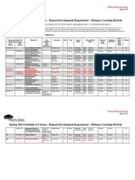 Spring 2012 Schedule of Classes - Human Development Department - Distance Learning Hybrid