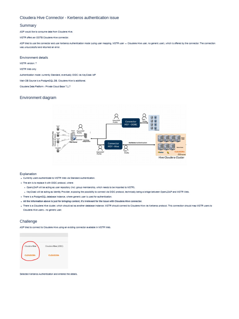 Cloudera Hive Kerberos Connection Issue | PDF | Computer Access Control ...