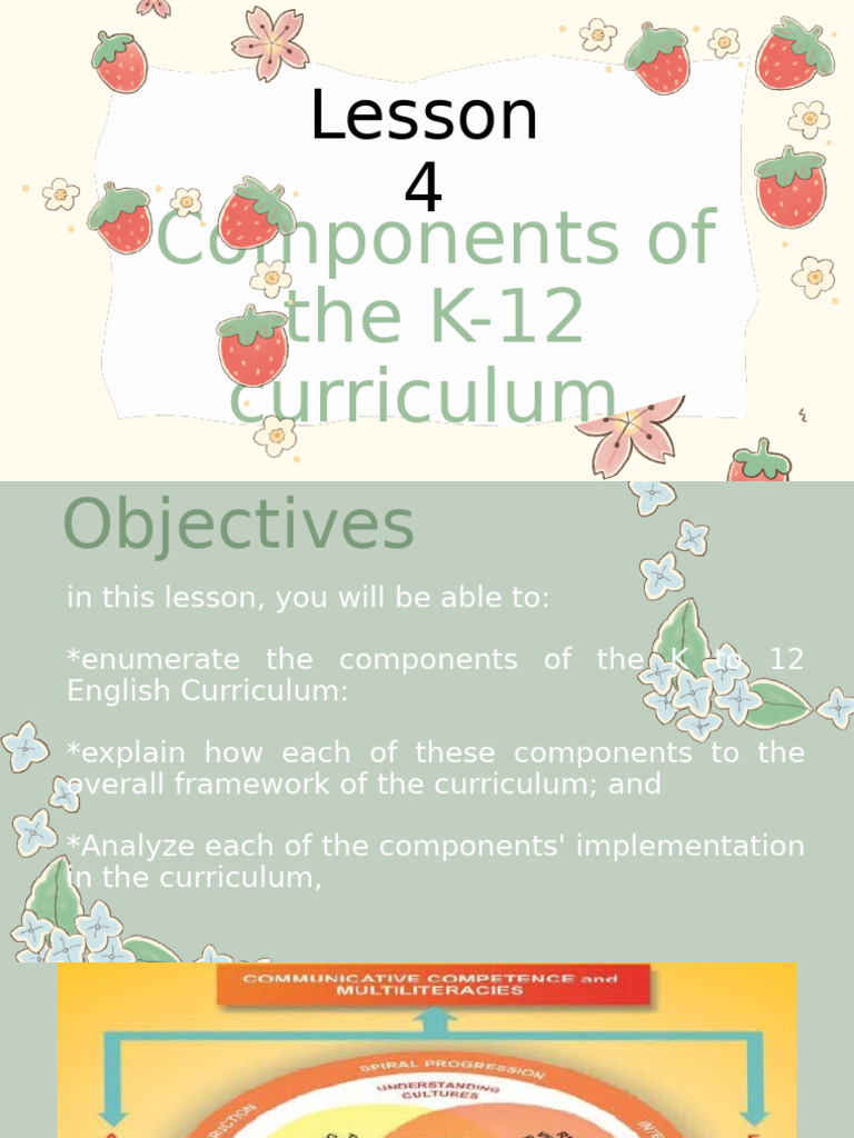 K-12 English Curriculum Components | PDF | Educational Assessment ...