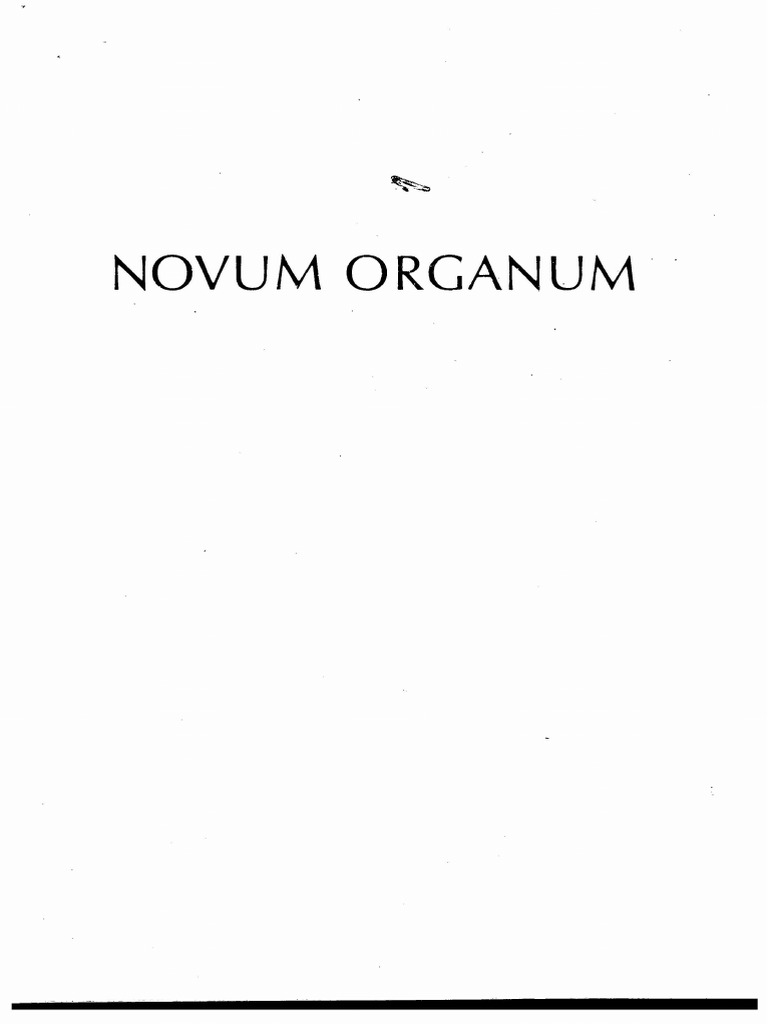 Tradução do Novum Organum de Bacon | PDF | Science | Axioma