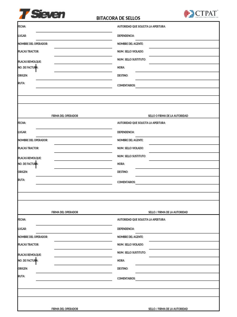 Tsi Fo 04 Bitacora de Sellos | PDF