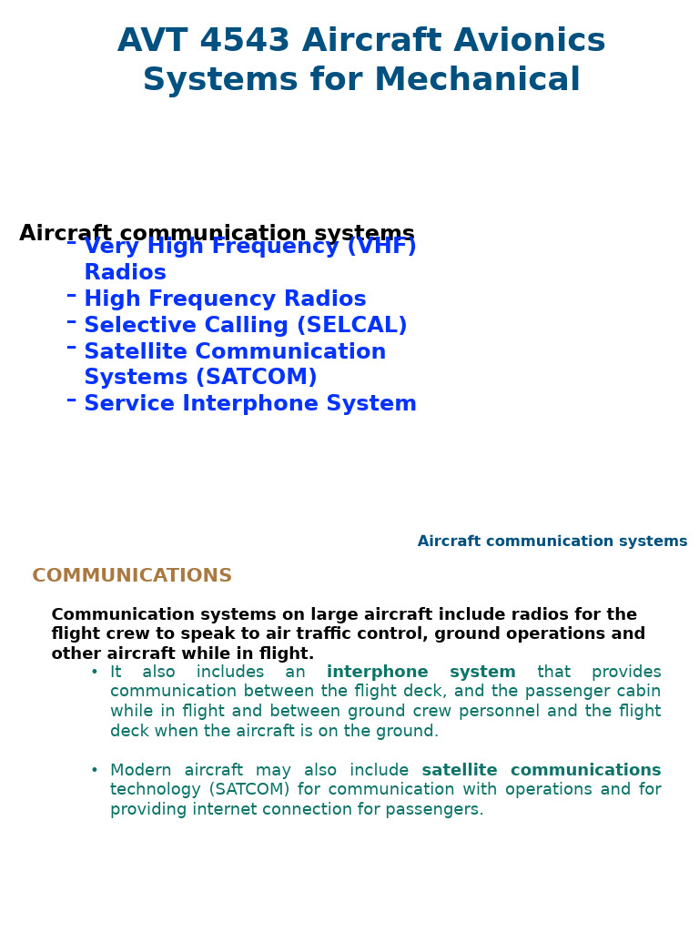 AVT 4543 - 1.1 Communication | PDF | High Frequency | Very High Frequency