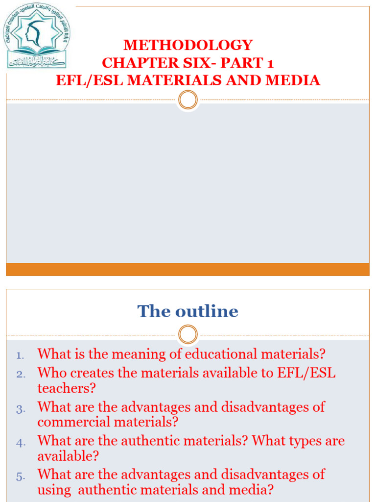 EFL/ESL Teaching Materials Guide | PDF | English As A Second Or Foreign ...