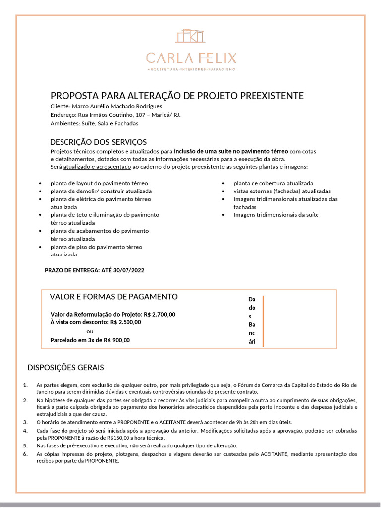 Proposta de Reforma de Projeto Residencial | PDF