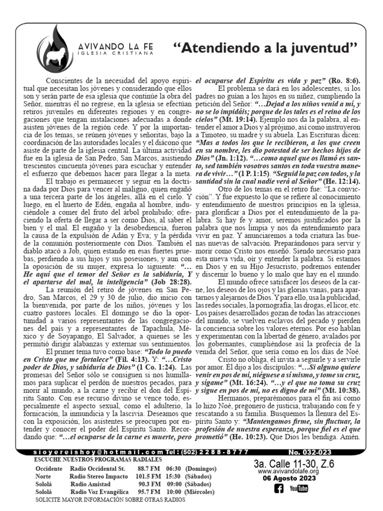 Retiros Juveniles: Fortaleciendo la Fe | PDF | Cristo (título) | Adán y Eva