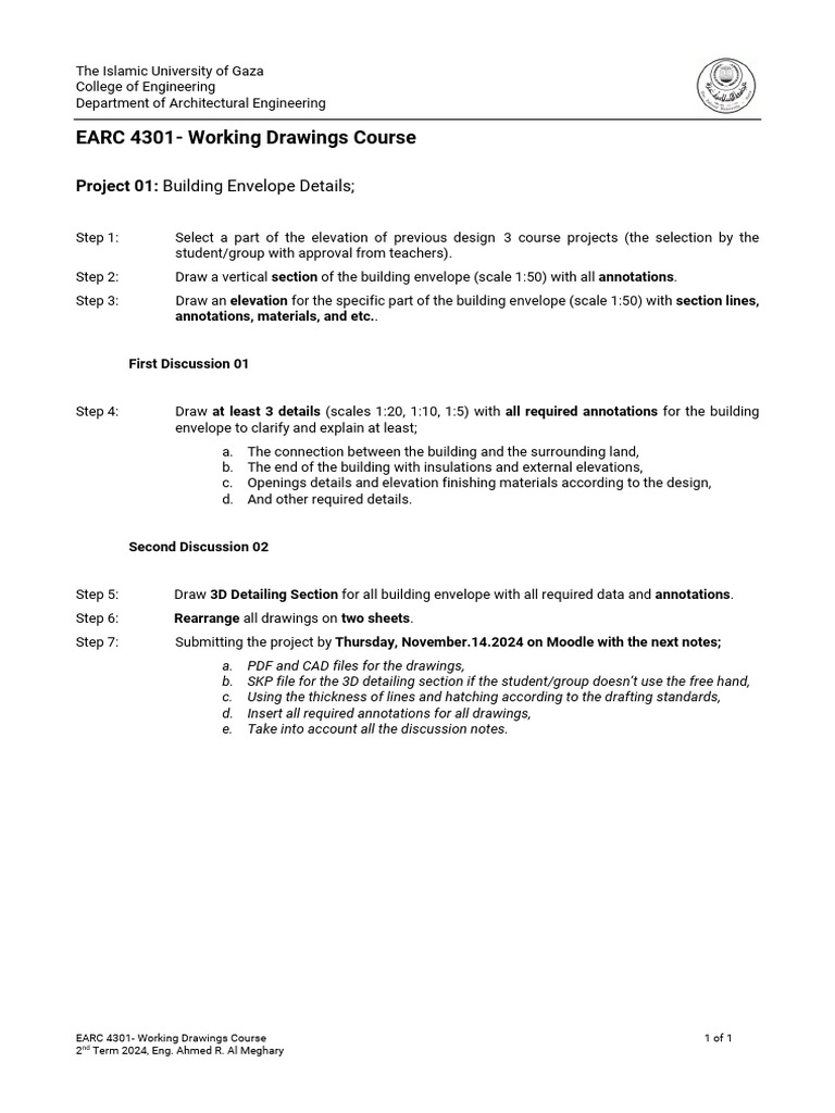 Working Drawings Course Project Guide | PDF