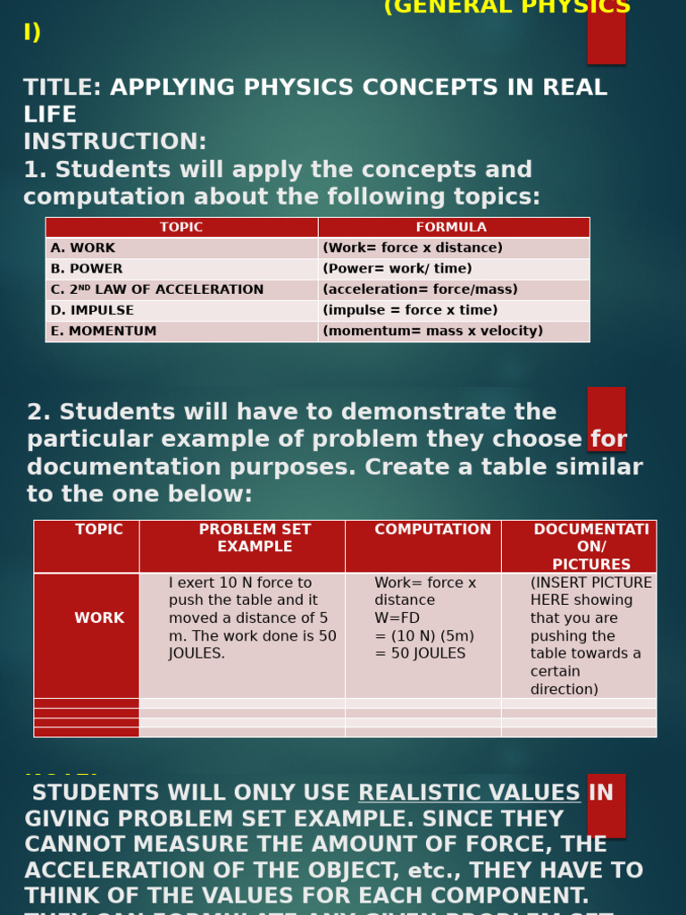 Major Performance Task | PDF | Force | Mass