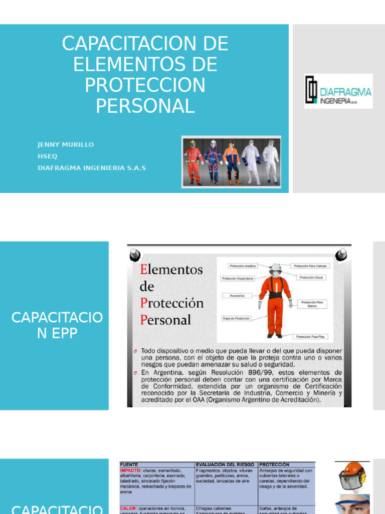 Capacitacion De Elementos De Proteccion Personal Pdf