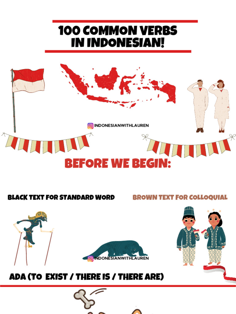 Lauren 100 VERBS - Pdf-Compressed | PDF | Indonesian Language