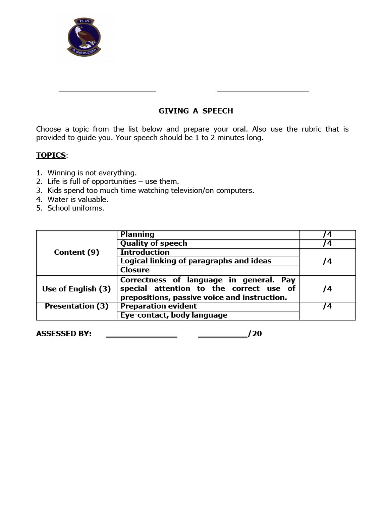 Oral Gr.5 | PDF