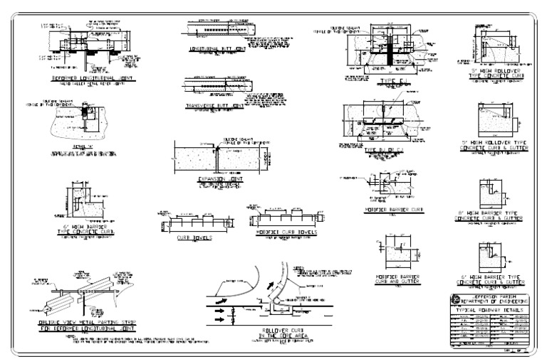 Typical Roadway Details - Sheet No. 1 of 2 PDF | PDF