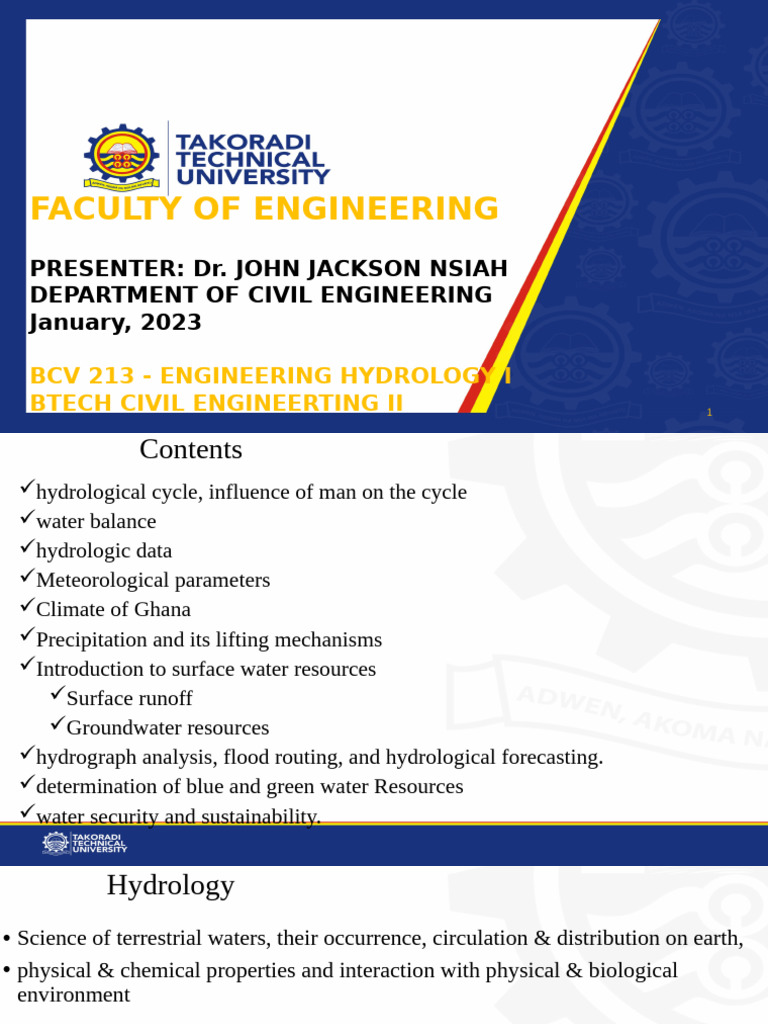 Engineering Hydrology Overview | PDF | Hydrology | Discharge (Hydrology)