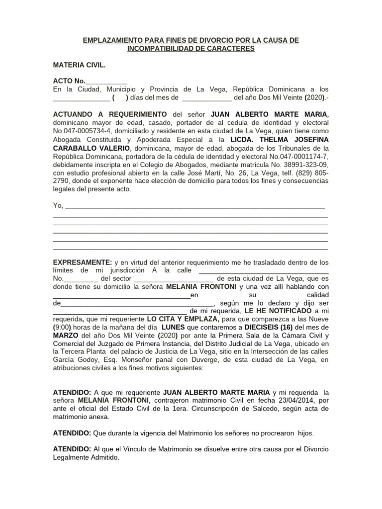 Notificacion de Divorcio | PDF | Divorcio | Instituciones sociales