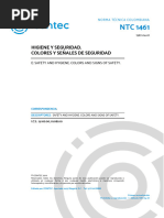 NTC 1461 Higiene y Seguridad Colores y Senales de Seguridad1 | PDF