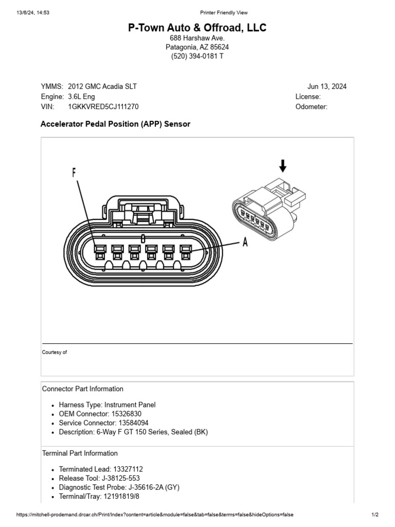 Accelerator Pedal Position (APP) Sensor | PDF | Electrical Connector ...
