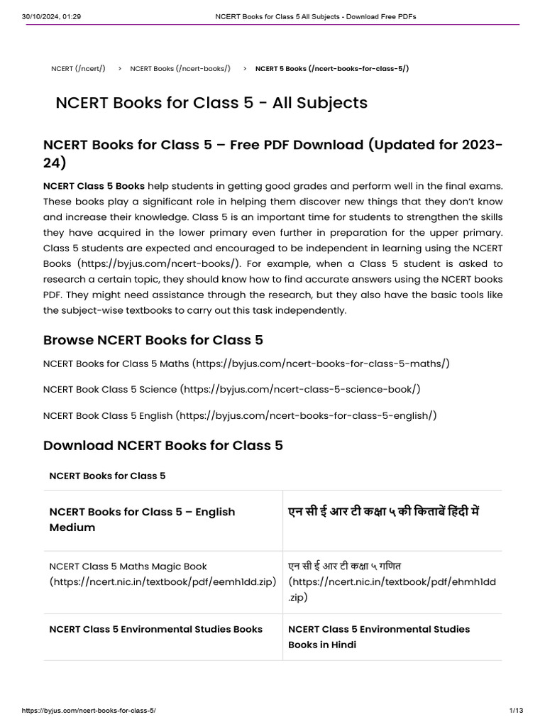 NCERT Class 5 Science Book PDF Download | PDF | Qualifications