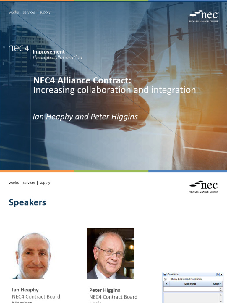 NEC4 Alliance Contract Overview | PDF | Business | Economies