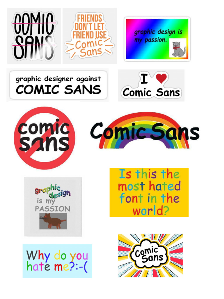 Comic Sans Stickers | PDF