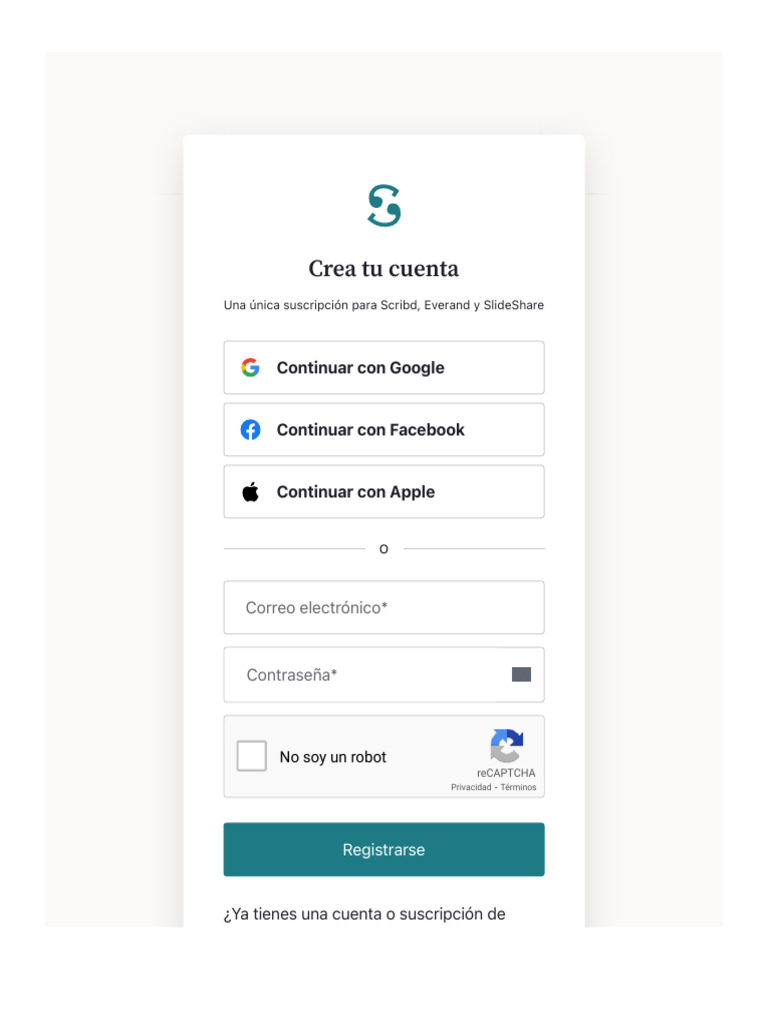 Cómo crear cuenta en Scribd | PDF
