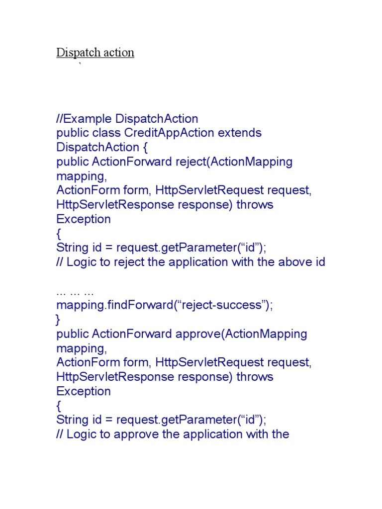 Dispatch Action | PDF