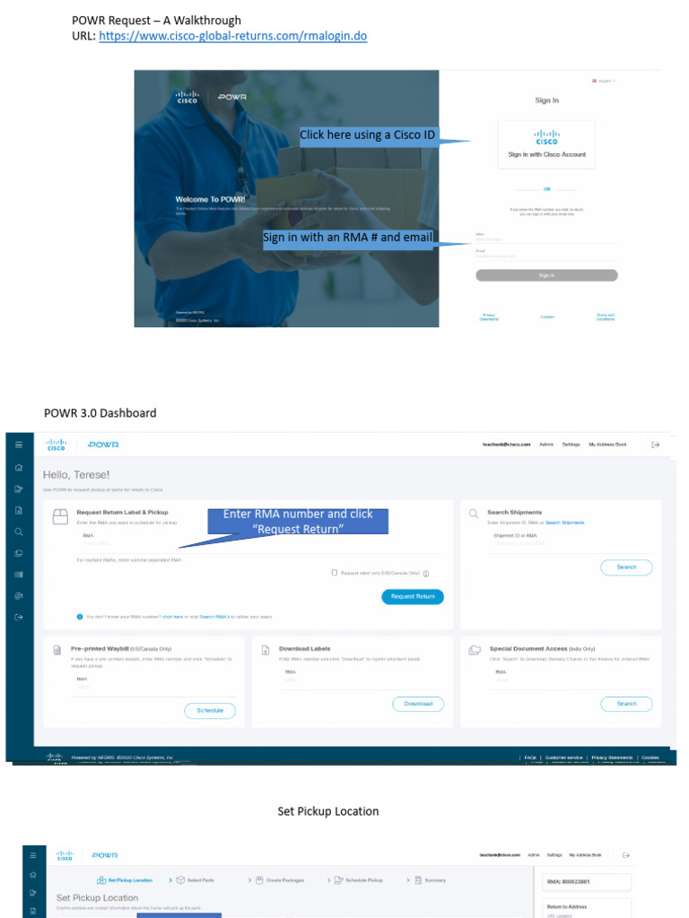 Cisco POWR Tool RMA Return Guide | PDF