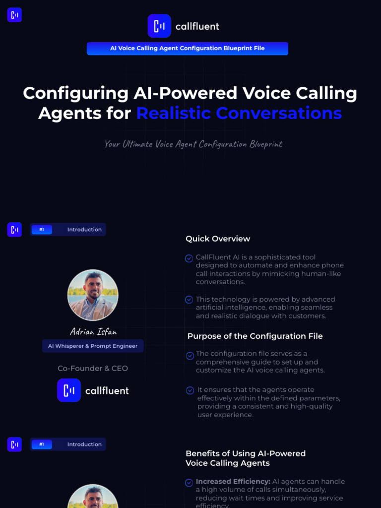 CallFluent AI Voice Calling Agent Configuration File | PDF | Goal ...