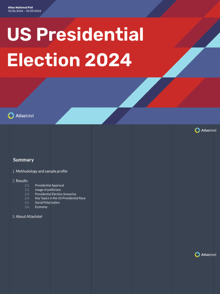 Atlas Poll US Elections NATIONAL - 29 Oct 2024 | PDF | Opinion Poll ...