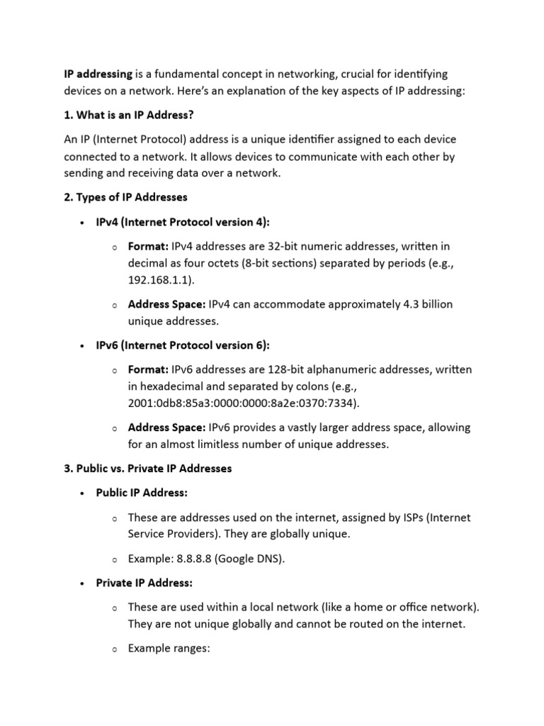 Understanding IP Addressing Basics | PDF | Ip Address | I Pv6