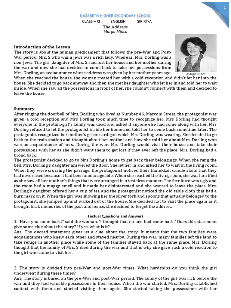 5. The Address | PDF
