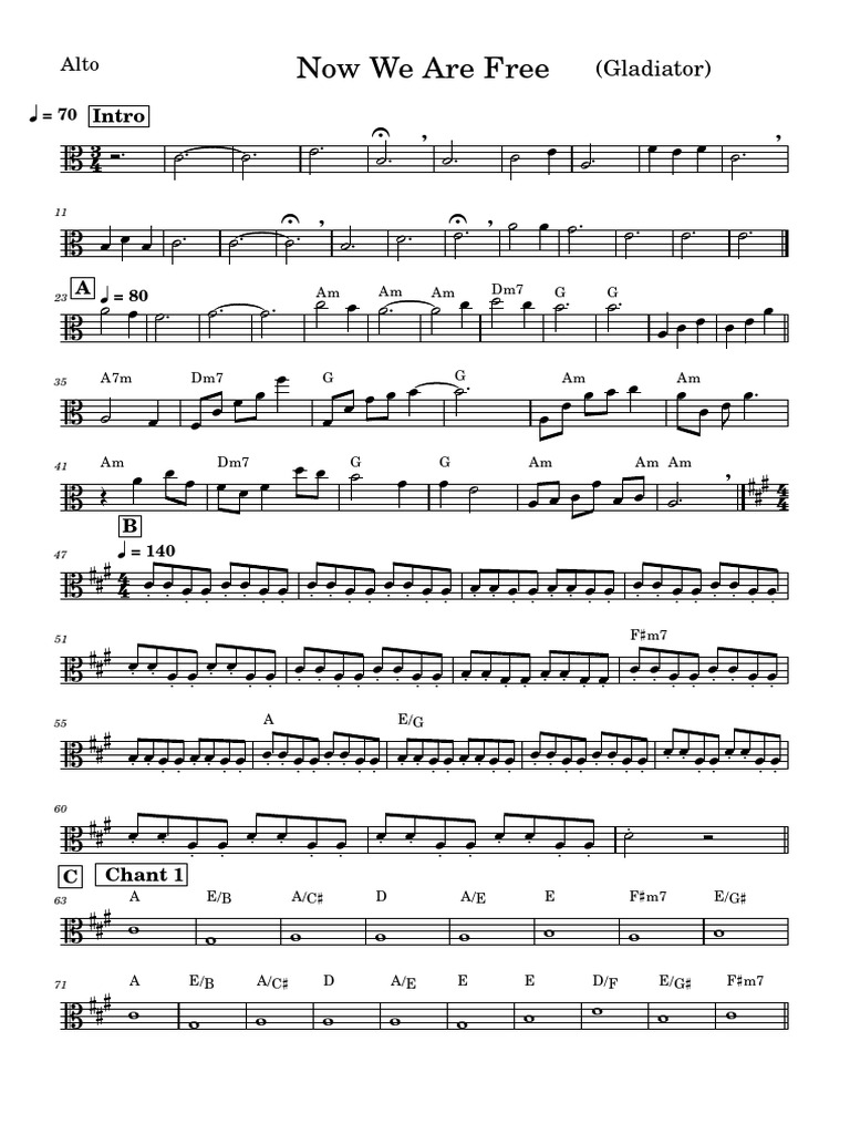 Now we are free alto pdf
