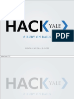 Week 1 of HackYale Ruby On Rails Course