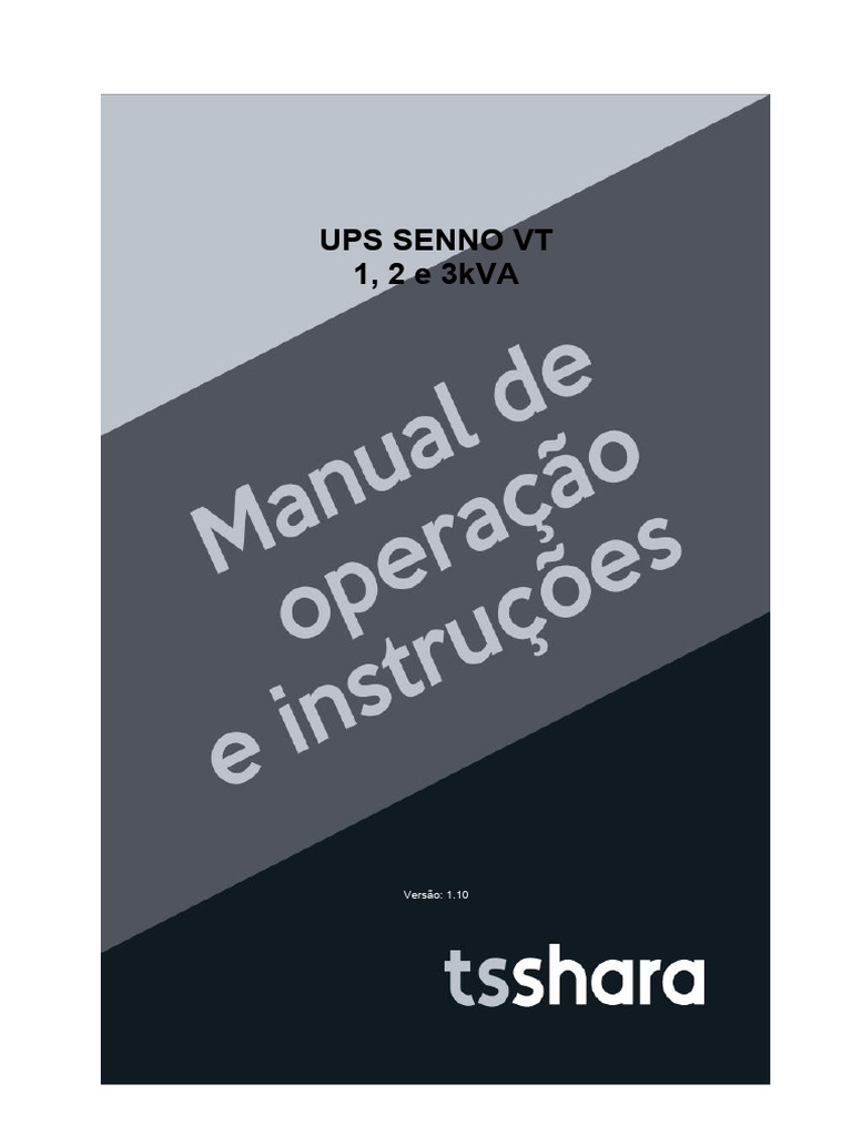 Manual de Instalação UPS SENNO VT 1-3kVA | PDF | Fonte de energia ...