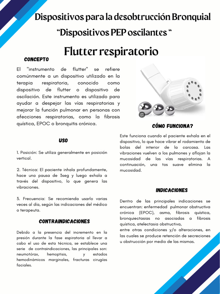 Dispositivos Respiratorios Flutter y PEP | PDF | Tos | Sistema respiratorio