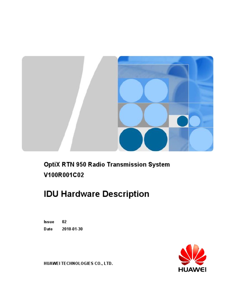 Huawei OptiX RTN 950 Radio Transmission System IDU Hardware Description