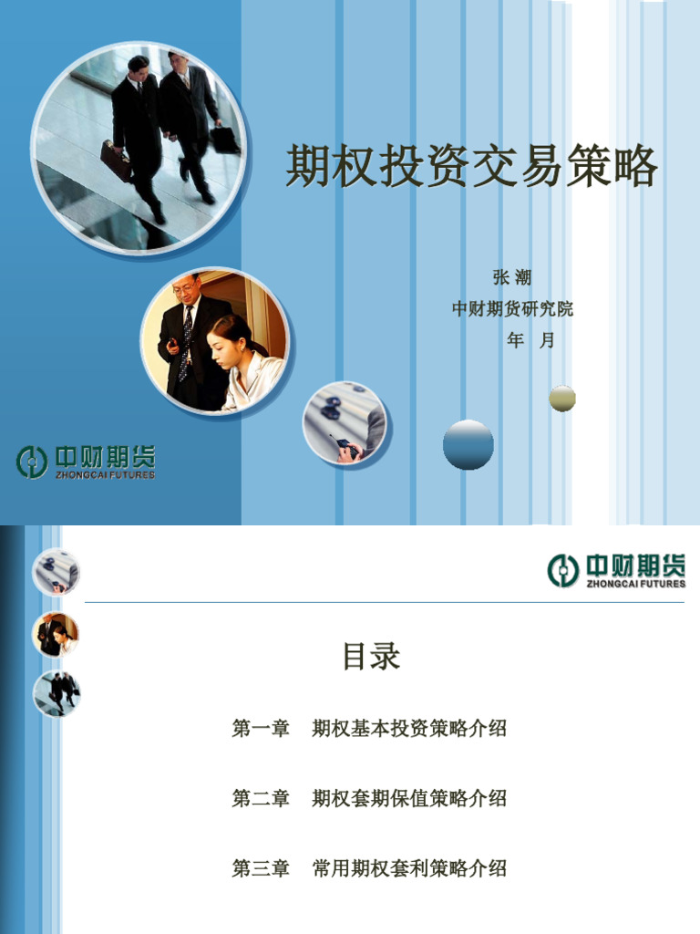 期权投资交易策略张潮| PDF