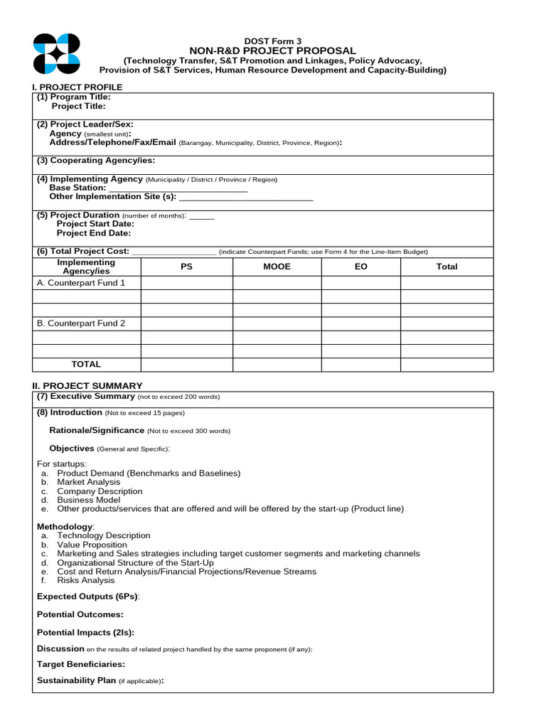 Form 3 Non-RD Proposal | PDF | Return On Investment | Gender And ...