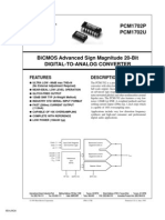 PCM1702P PCM1702U: Description Features