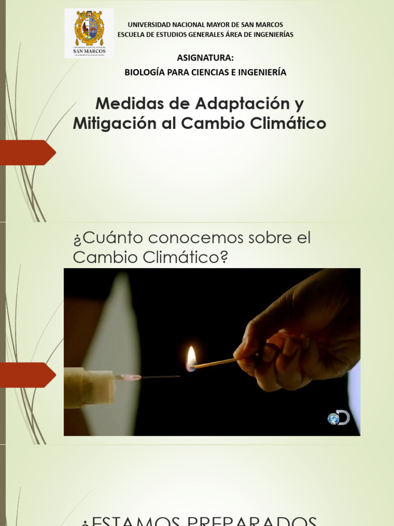 Medidas de Adaptación y Mitigación Al Cambio Climático | PDF ...