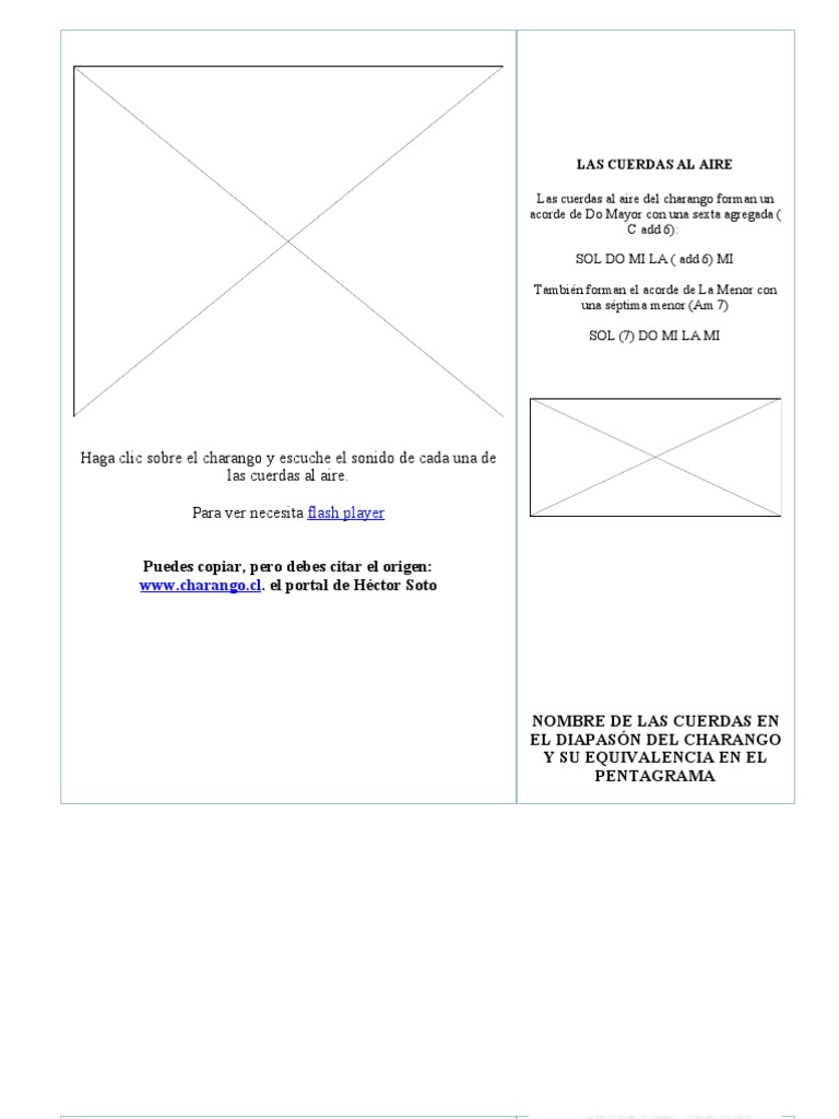 Afinacion Del Charango Pdf Guitarras Acorde Música